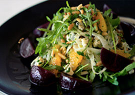 Fennel, Orange and Beetroot Salad with Cashel Blue, Pine Nuts and Rocket - Cashel Blue