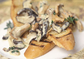 Wild Mushroom and Cashel Blue Toasties - Cashel Blue